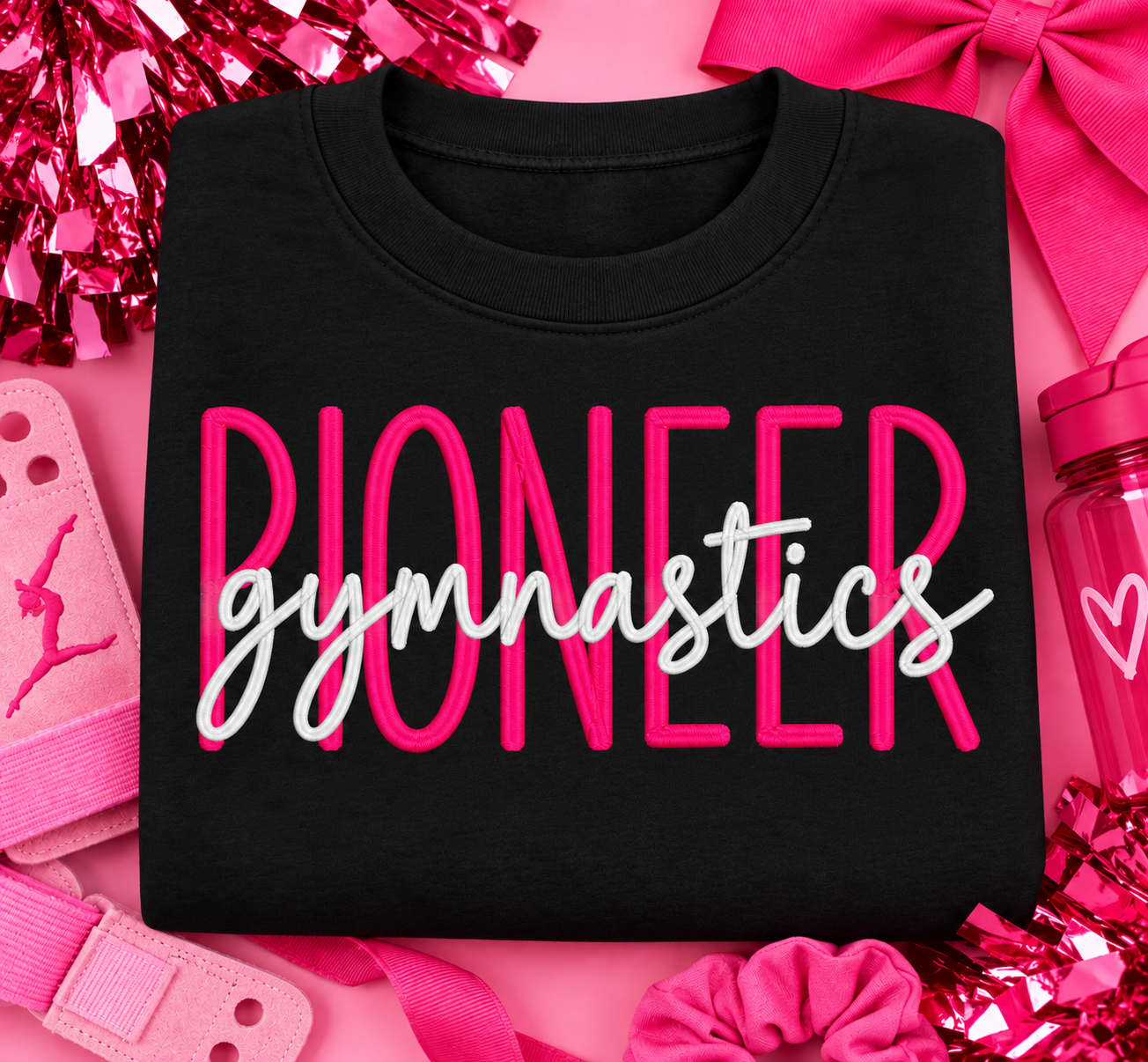 Pioneer Layered Script Embroidered Crewneck