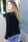 Classy Chic Black Mock Neck Chest Pocket Knit Sweater