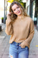 Classy Chic Taupe Mock Neck Chest Pocket Knit Sweater