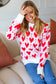 True Hearts Ivory & Red Heart Oversized Sweater