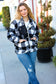 It's Your Best Black & Ivory Plaid Sherpa Button Down Jacket