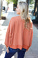 Weekend Ready Rust Mineral Wash Rib Pullover Top