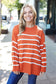 Stand Out Rust Striped Oversized Knit Sweater