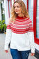 Feeling Festive Ivory & Red Fair Isle Mock Neck Sweater