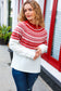 Feeling Festive Ivory & Red Fair Isle Mock Neck Sweater