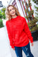 More The Merrier Red Pearl Christmas Tree Jacquard Sweater