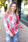 On My Heart Blush Floral Brushed Hacci Sweater Top