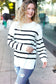 Stand Out Ivory Striped Oversized Knit Sweater