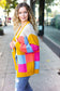 Spread Joy Multicolor Chunky Knit Color Block Patchwork Cardigan