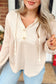 River Waffle Hooded Long Sleeve Top