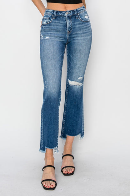 RISEN Ankle Straight Jeans