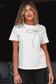 Nora Bow Embellished Round Neck Top