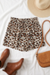 Wild at Heart Leopard Print Drawstring Shorts