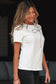 Nora Bow Embellished Round Neck Top