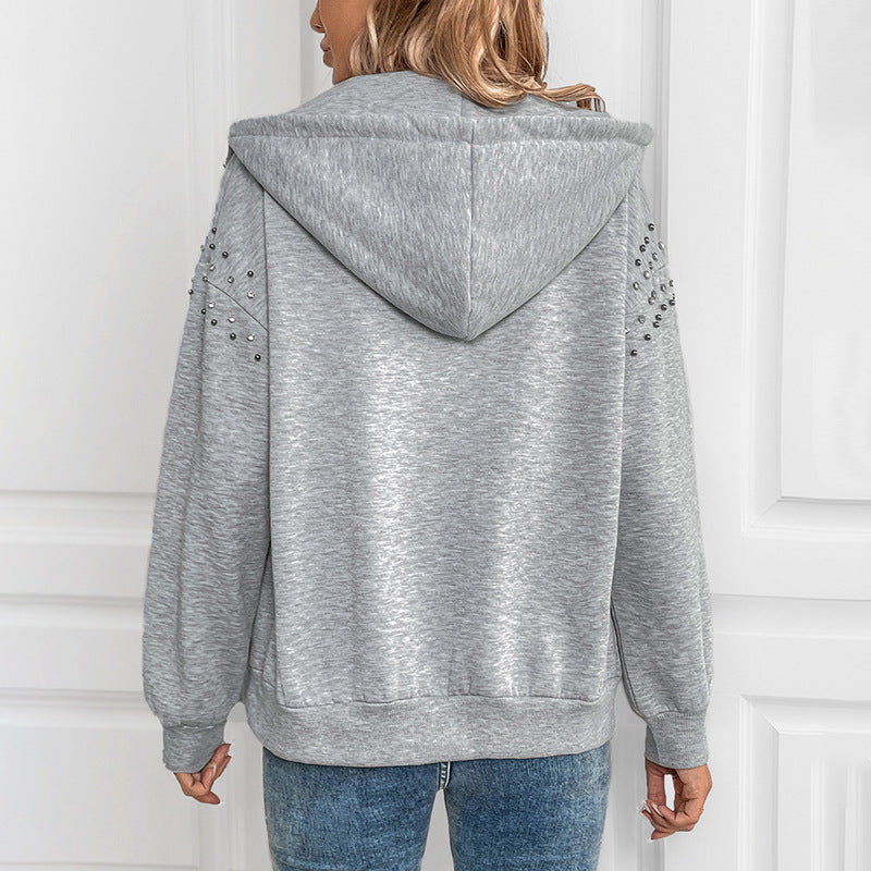 Arlet Rhinestone Full Zip Hoodie