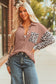 Journee Leopard Ribbed Casual Shacket