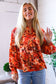 The Painted Petal Babydoll Satin Blouse