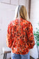 The Painted Petal Babydoll Satin Blouse