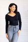 Bring in the Basics Seamless Reversible V-Neck Black