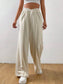 Elastic Waist Wide Leg Pants