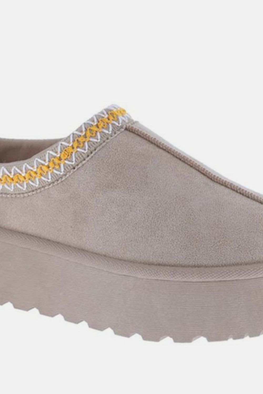 Dali Platform Slip-On Boots in Taupe