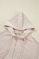 Pocketed Zip Up Long Sleeve Hooded Jacket