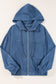 Pocketed Zip Up Long Sleeve Hooded Jacket