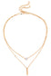 Gold Layered Rhinestone Pendant Necklace