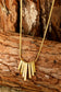 Gold Asymmetric Bar Pendant Necklace