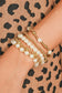 Gold Cross Pearls Decor Multi Layer Bracelets