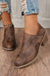 Tulip Opening Suede Ankle Boots