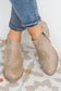 Tulip Opening Suede Ankle Boots