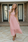 Sweet Stripe Tiered Maxi Dress in Red