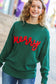 Be Merry Hunter Green Pop Up Lurex Sweater