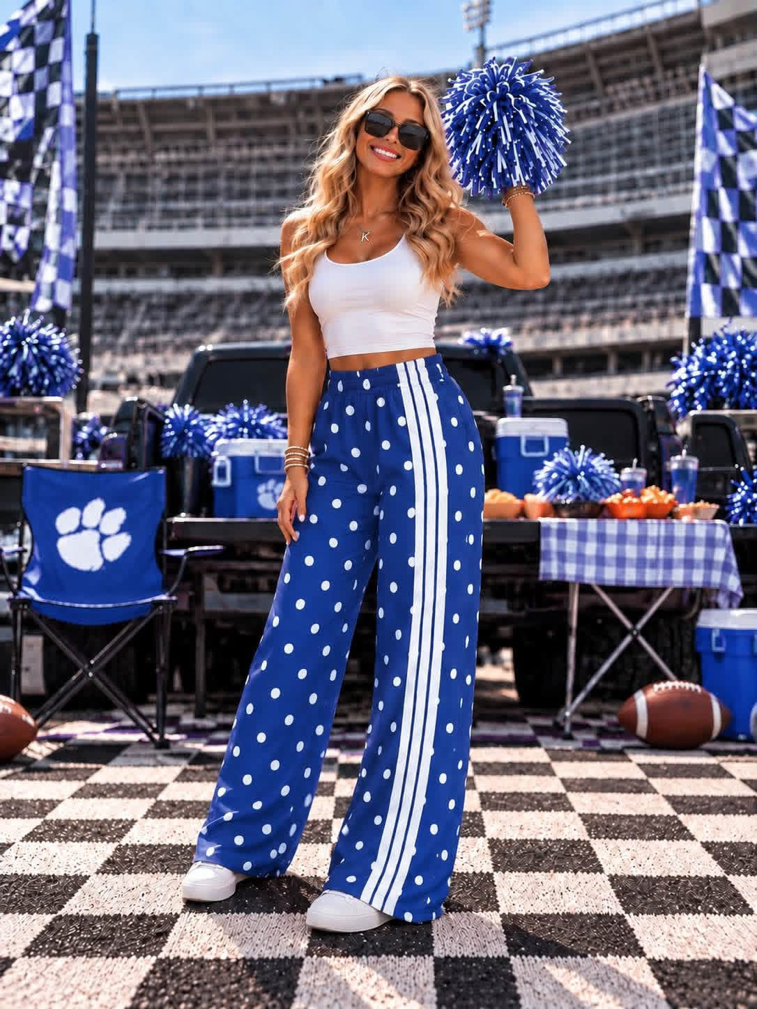 Varsity Wide Leg Pant