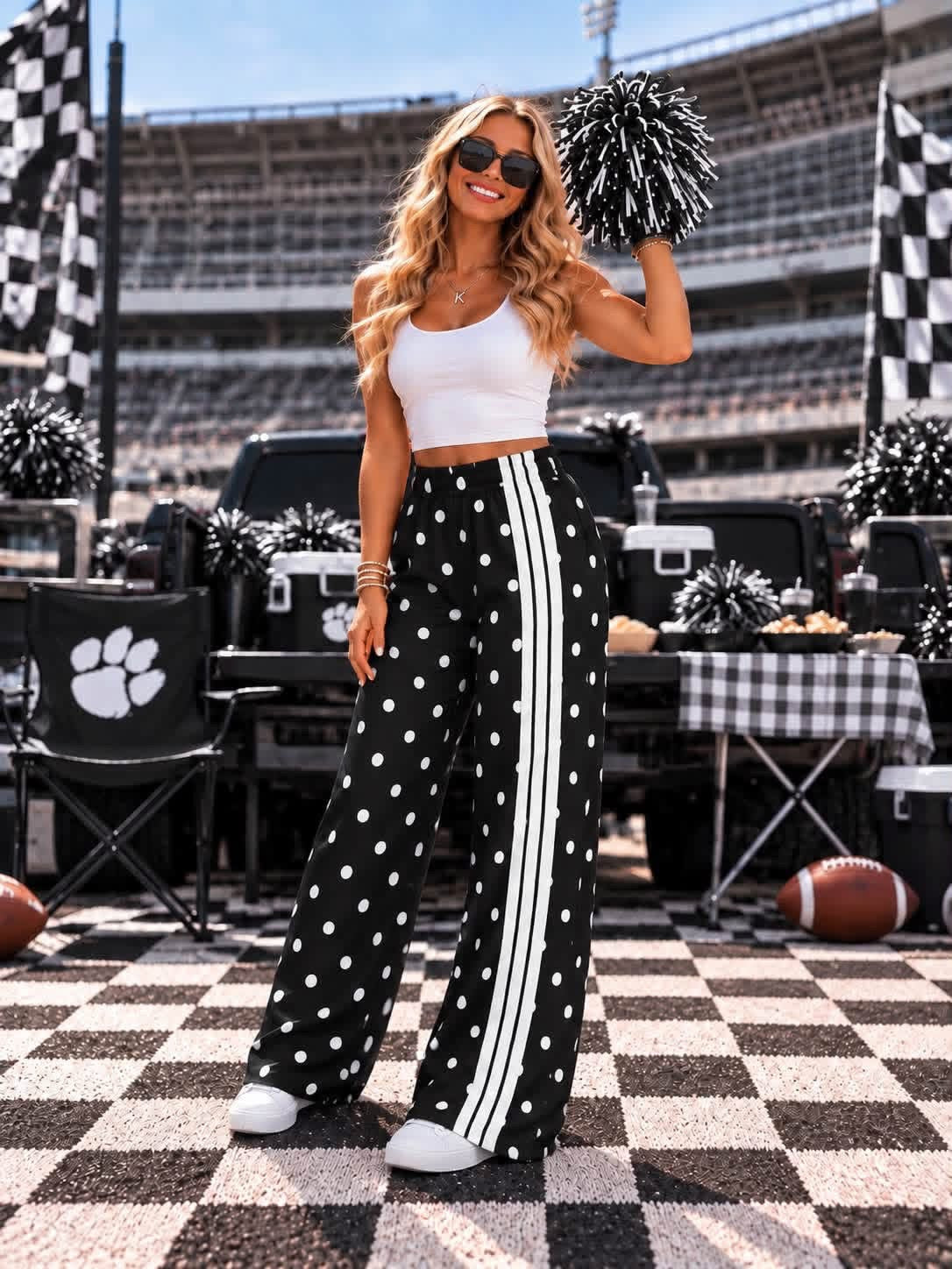 Varsity Wide Leg Pant