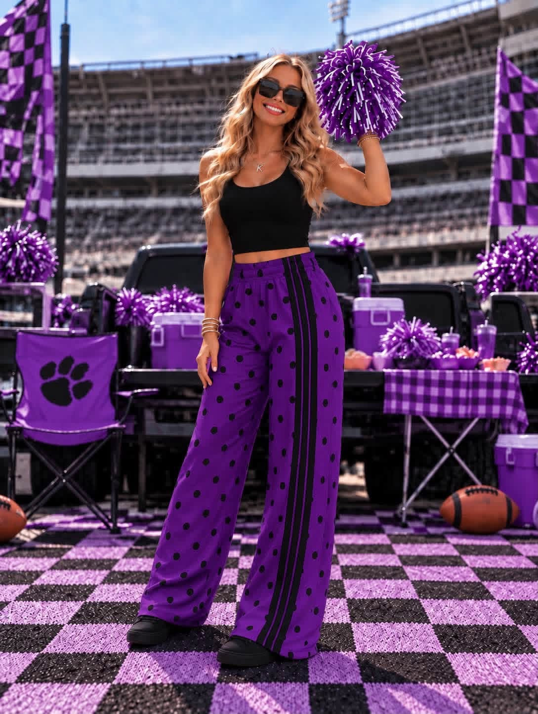 Varsity Wide Leg Pant