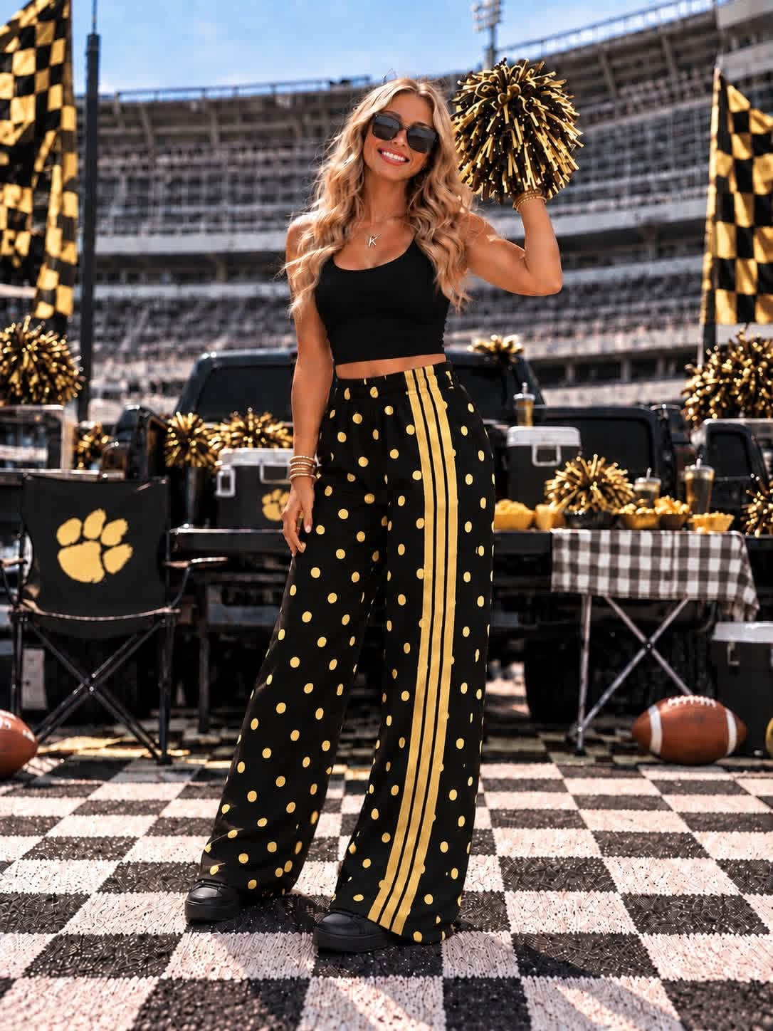 Varsity Wide Leg Pant