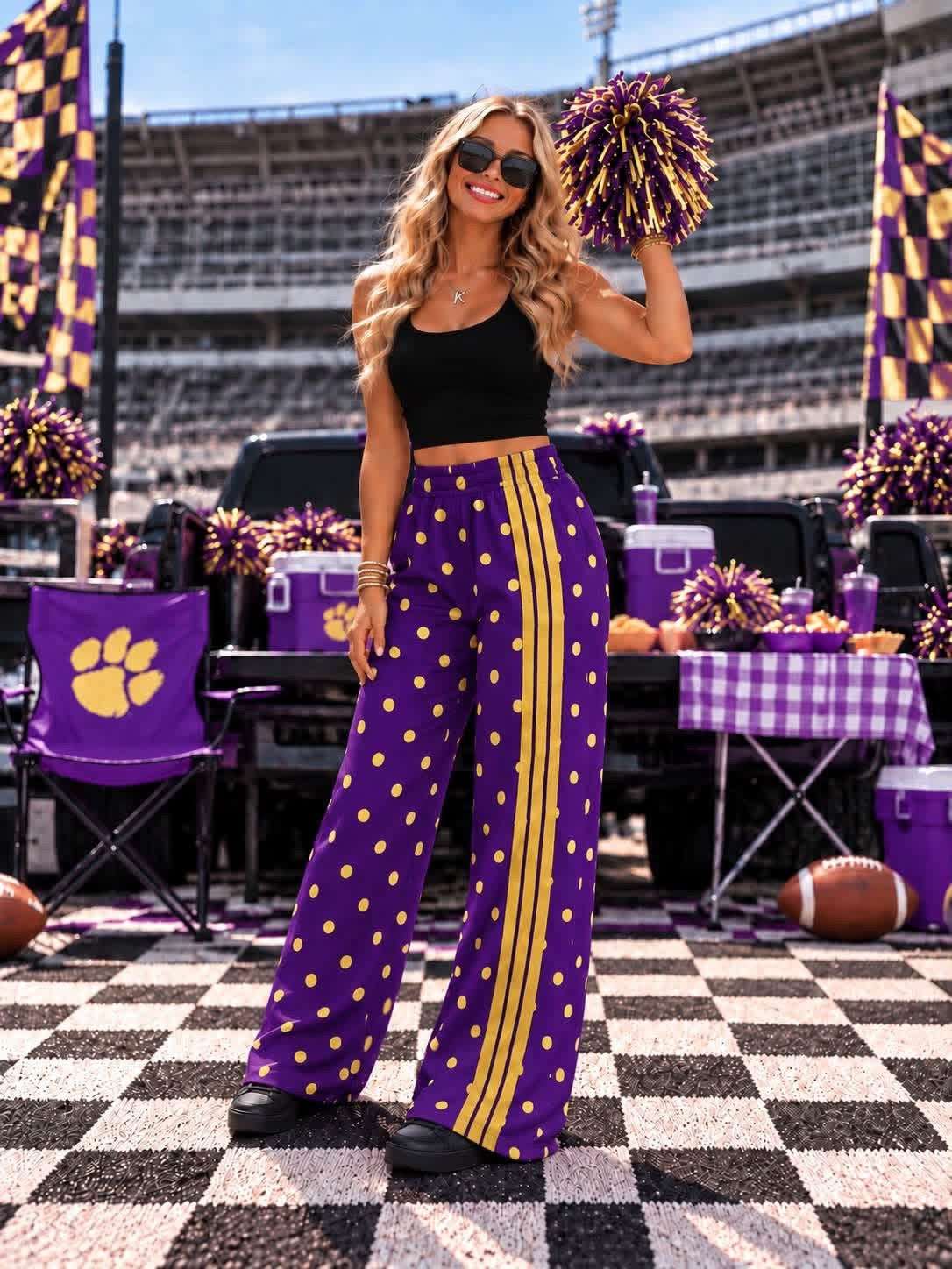 Varsity Wide Leg Pant