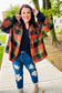 Rock'n Plaid Olive & Rust Button Down Oversized Shirt