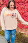 Feeling Thankful Taupe Pop Up Glittery Embroidery Sweater