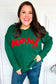 Be Merry Hunter Green Pop Up Lurex Sweater