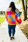 Spread Joy Multicolor Chunky Knit Color Block Patchwork Cardigan