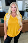 Heart and Soul V-Neck Top in Mustard