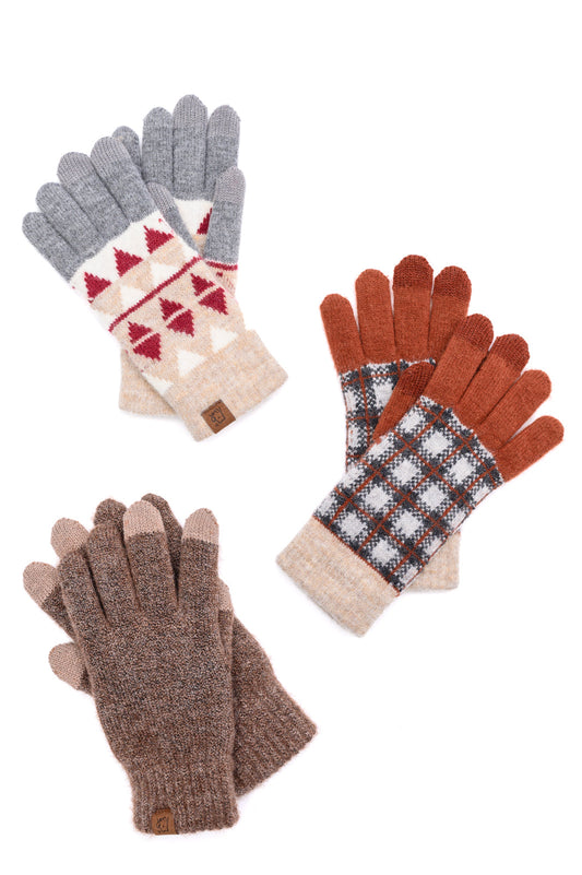 Swiping Style Glove Trio