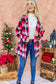 Red Riding Hooded Plaid Cardigan