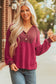 River Waffle Hooded Long Sleeve Top