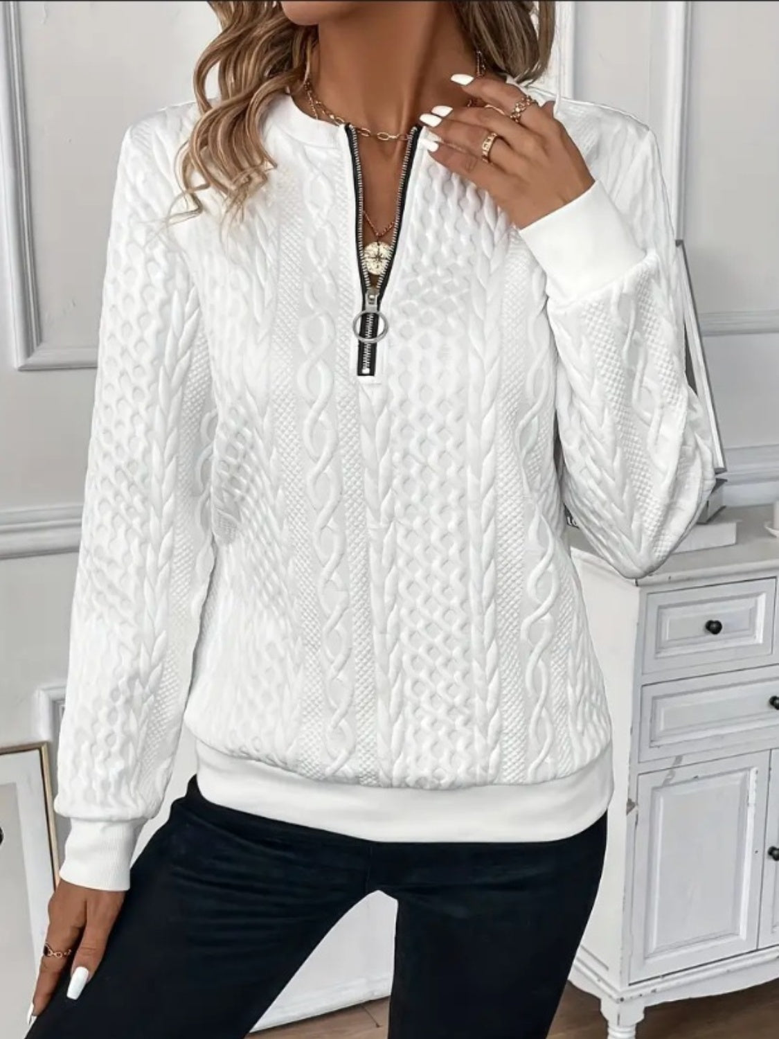 Zara Quarter Zip Sweatshirt