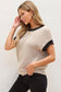 Inaya Beige Batwing Sleeve Sweater Top