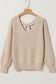 Tied Back V-Neck Long Sleeve Sweater